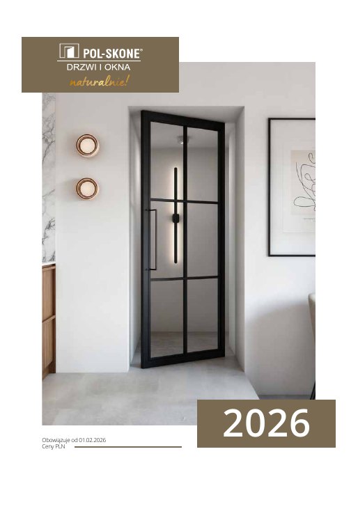 Okładka katalogu drzwi wewnętrznych Polskone Poznań